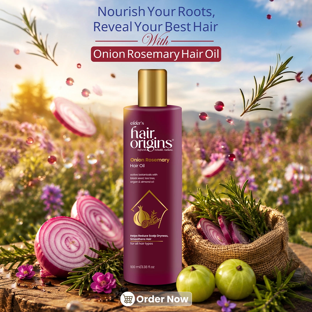 Elder's Hair Origins Onion Rosemary Hair Oil